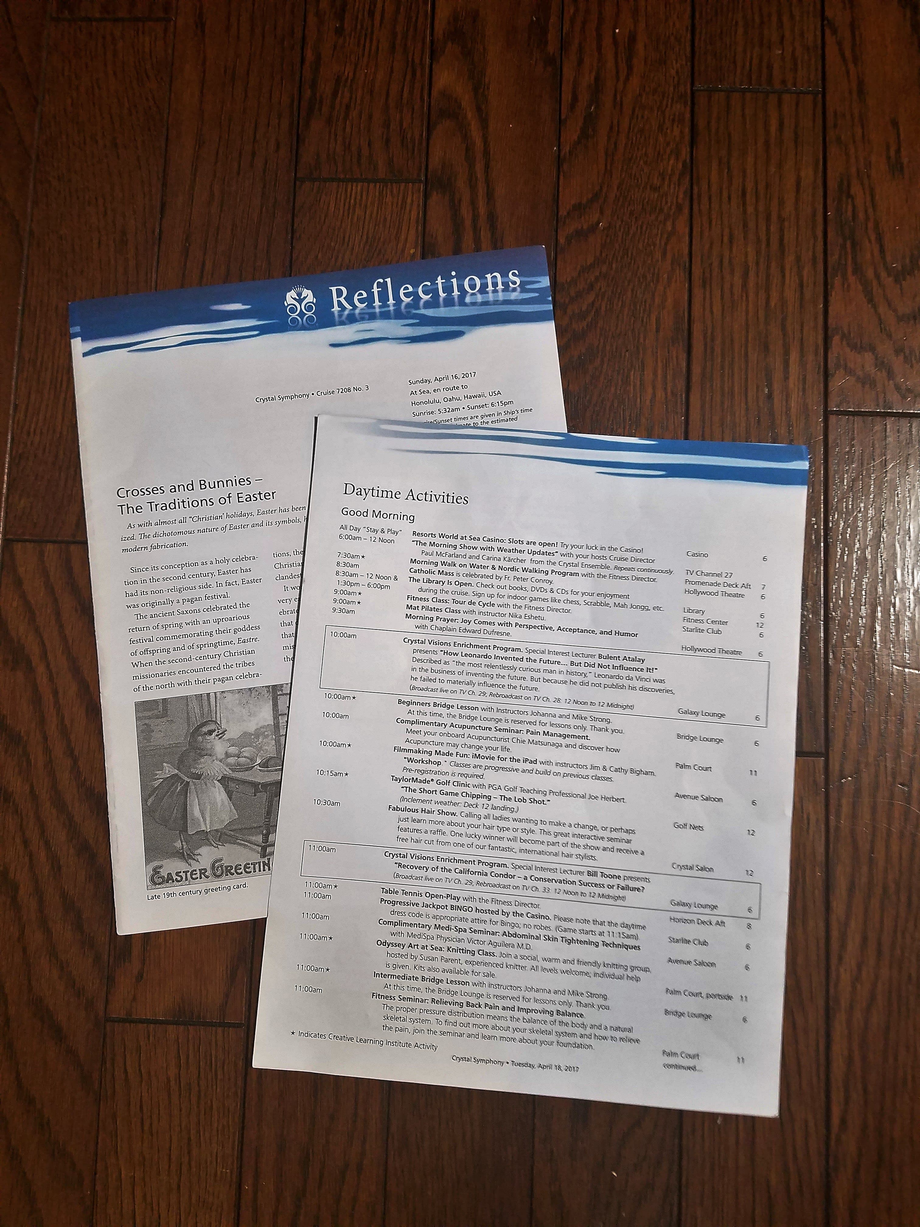 クリスタルシンフォニー乗船記ー船上での過ごし方