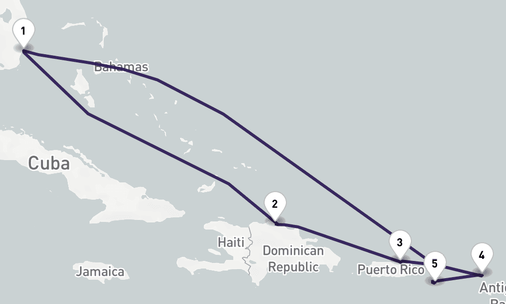 8 nights / 9 days, Miami (Florida) Round trip