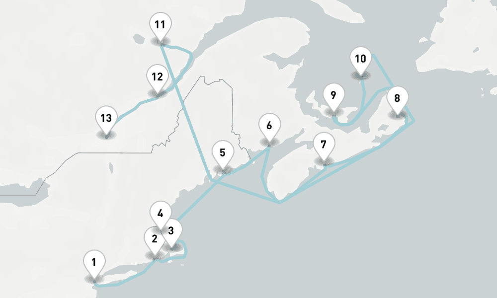 12 nights / 13 days, one-way from New York (Cape Liberty NYC) to Montreal (Quebec, Canada)