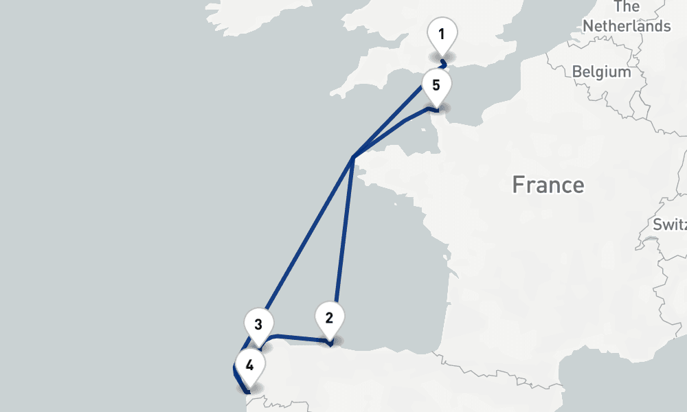 7 nights / 8 days, Southampton (England) Round trip