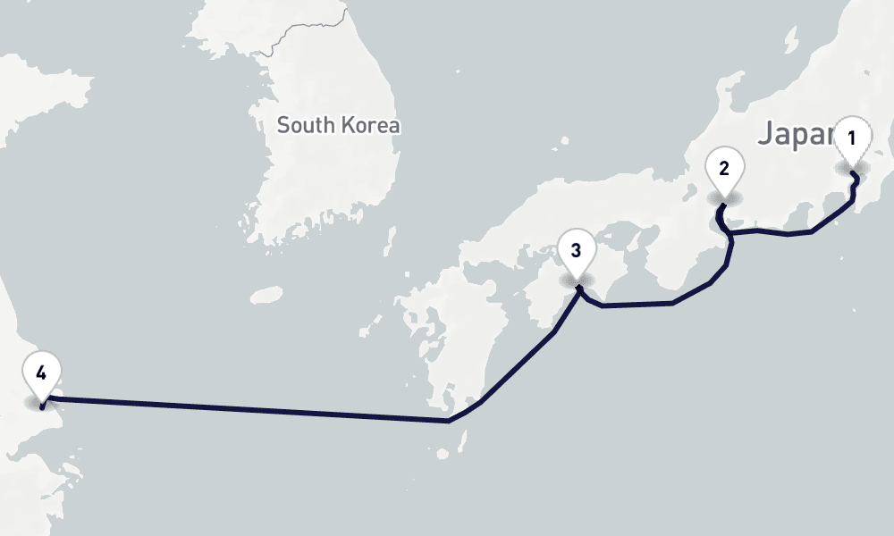 東京発上海着 片道 6日間