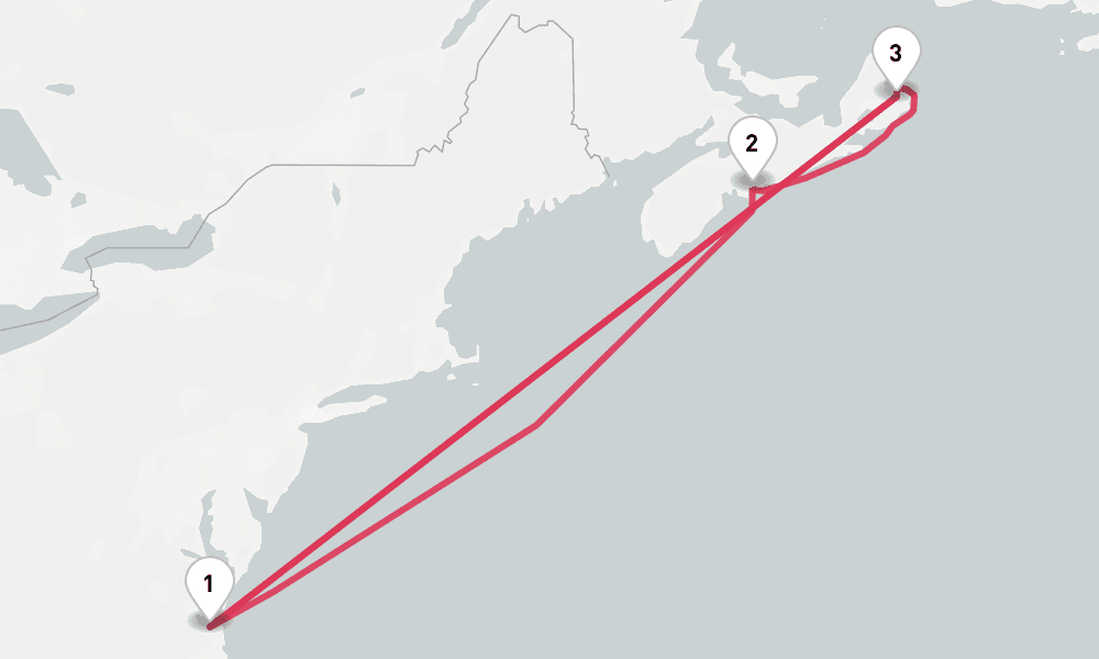 8 nights / 9 days, Norfolk (Virginia) Round trip