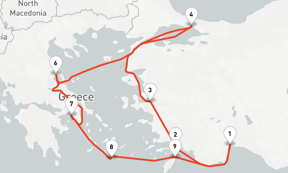 11 nights / 12 days, Antalya Round trip