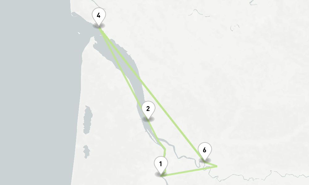 4 nights / 5 days, Bordeaux Round trip
