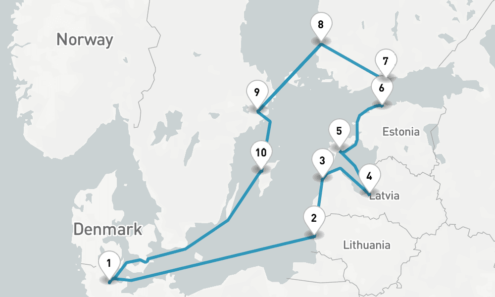 14 nights / 15 days, Kiel Round trip