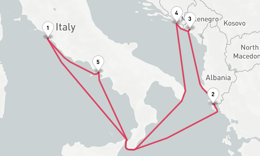 9 nights / 10 days, Civitavecchia (Rome, Italy) Round trip