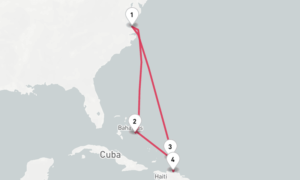 8 nights / 9 days, Norfolk (Virginia) Round trip