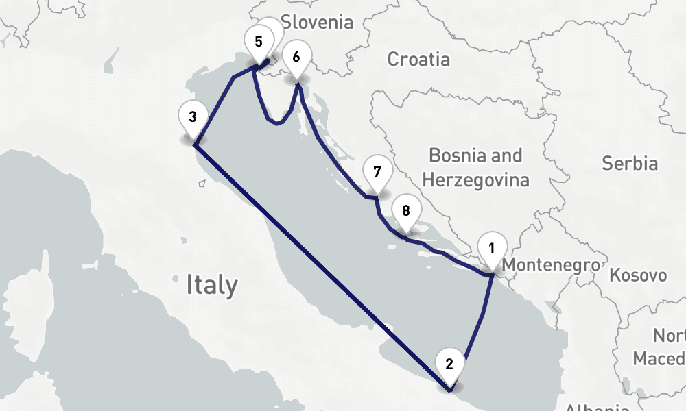 10 nights / 11 days, Dubrovnik Round trip