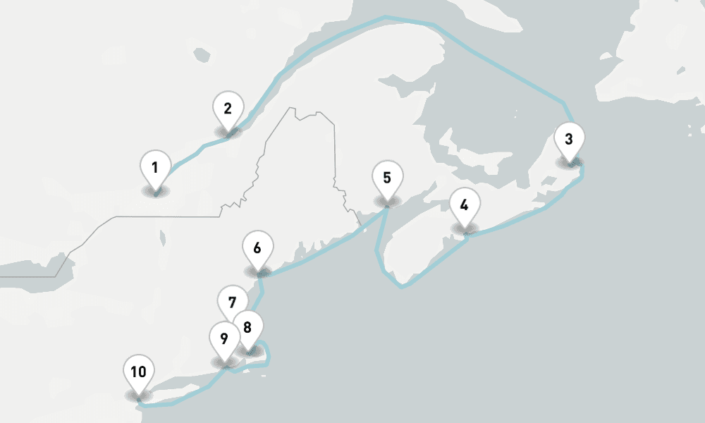 10 nights / 11 days, one-way from Montreal (Quebec, Canada) to New York (Cape Liberty NYC)