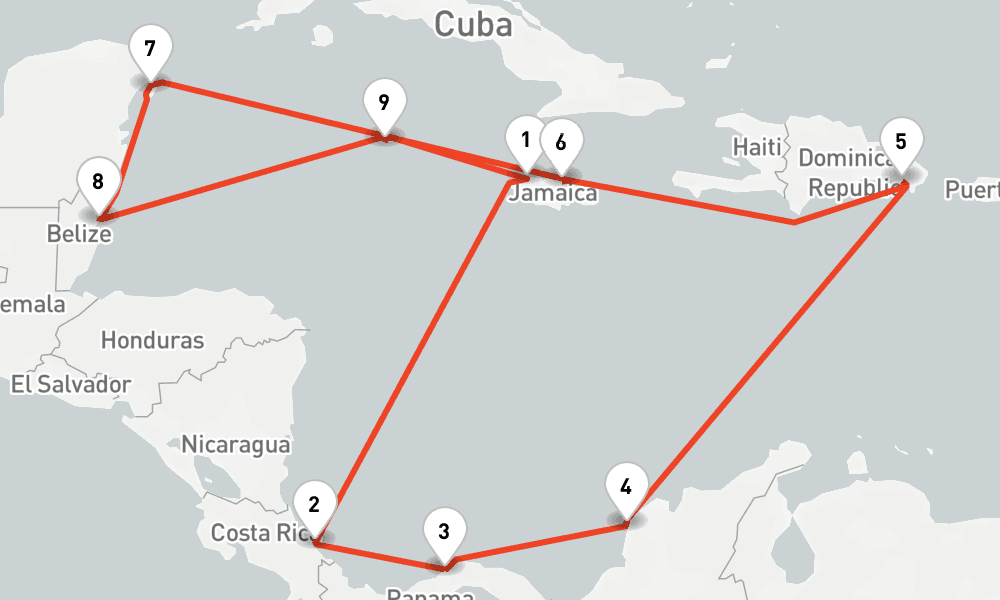 14 nights / 15 days, Montego Bay Round trip