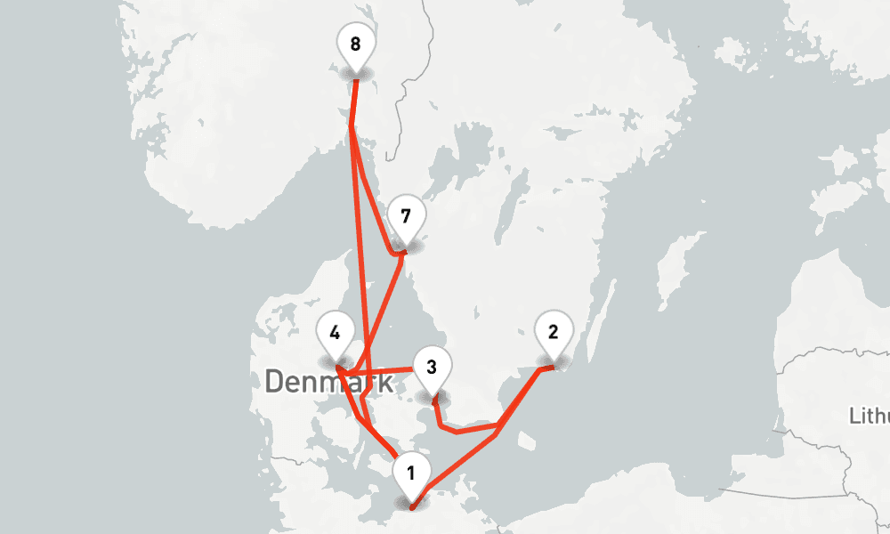 9 nights / 10 days, Warnemunde (Rostock, Germany) Round trip