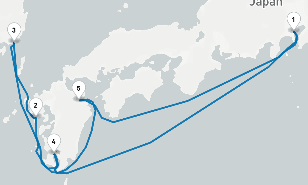 彩りの九州と韓国クルーズ 8日間