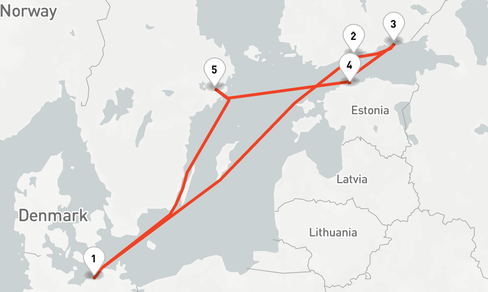 7 nights / 8 days, Warnemunde (Rostock, Germany) Round trip