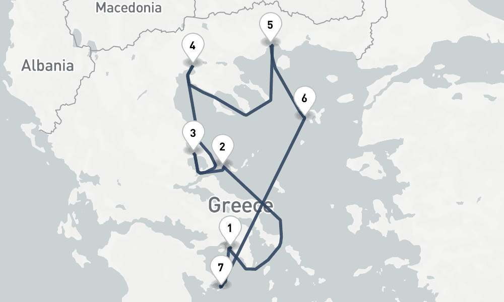 7 nights / 8 days, Piraeus (Athens, Greece) Round trip