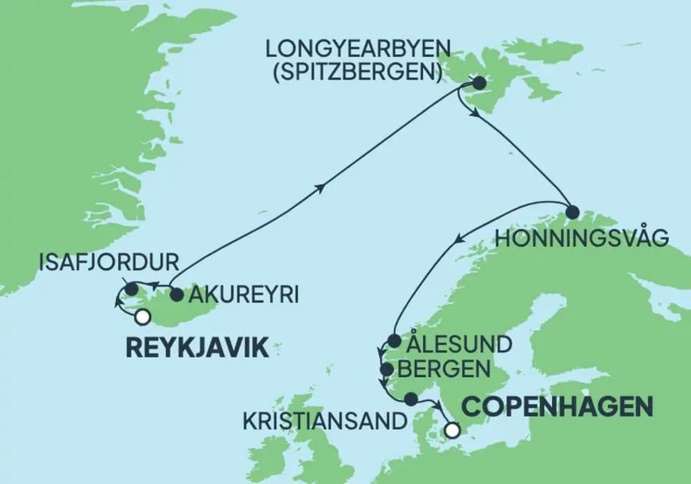 13-day Cruise Northern Europe: Iceland, Norway & Svalbard