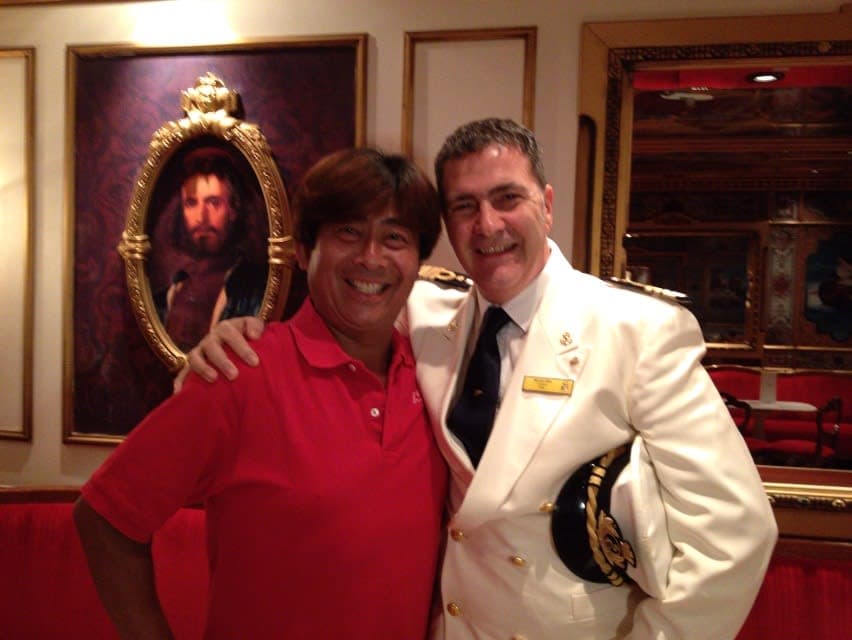 サプライズ再会、ニコロ・アルバ 船長(コスタ・アトランチカ)