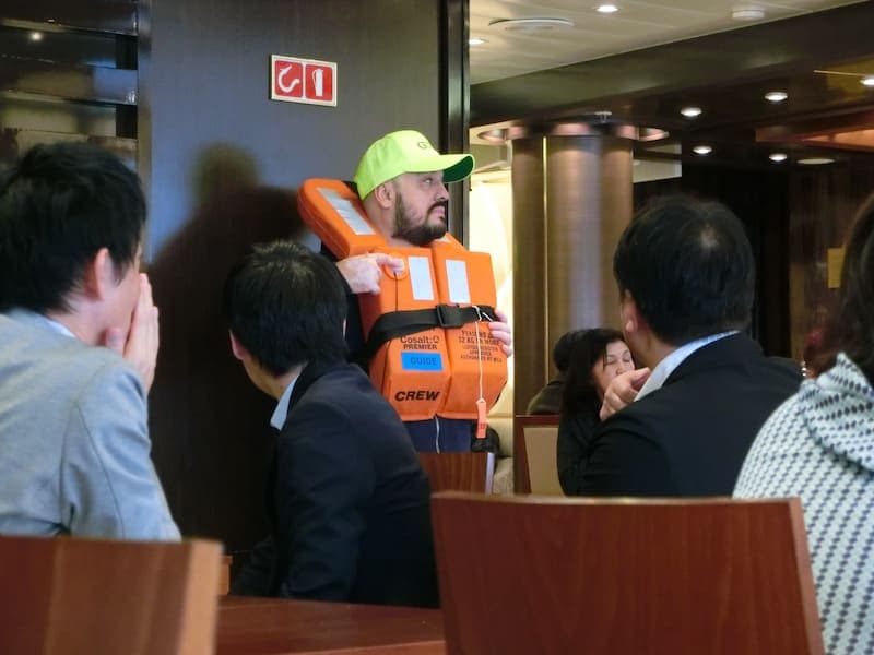 ダイヤモンドプリンセス 避難訓練について