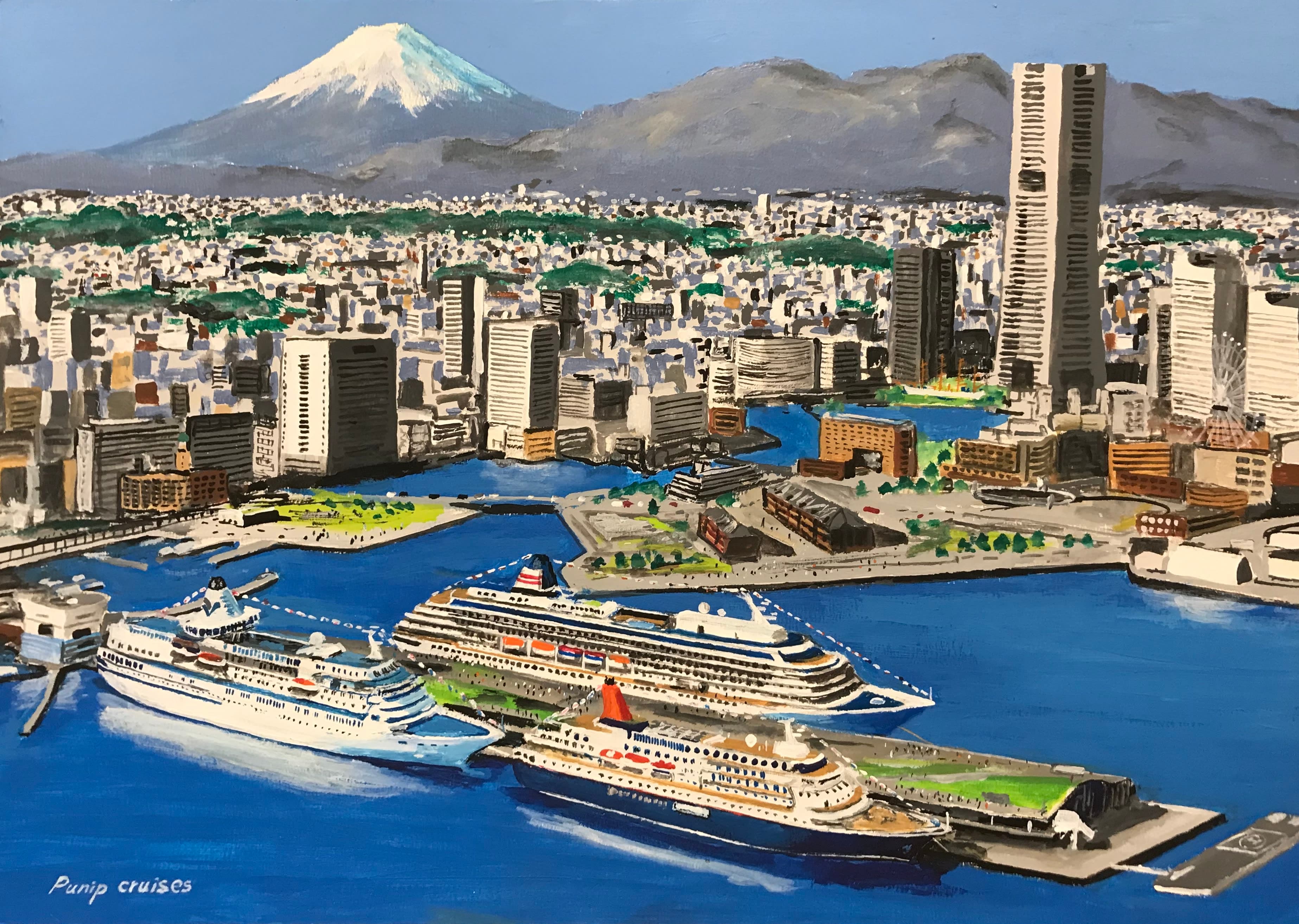 横浜港のクルーズ客船